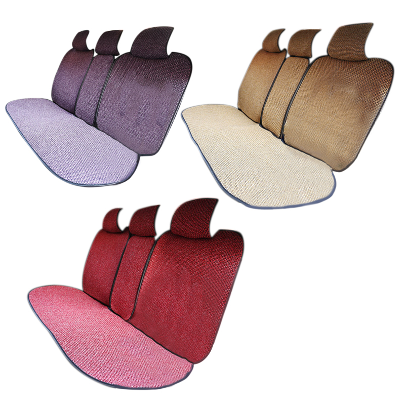 

Large Size Flax Car Seat Cover Protector Linen Rear Seat Back Cushion Pad Mat Backrest for Auto Interior Truck Suv
