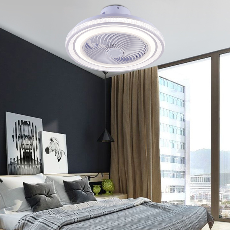 

50cm Silent smart ceiling fan lamp fans with lights remote control bluetooth bedroom decor ventilator lamps air Invisible Blades