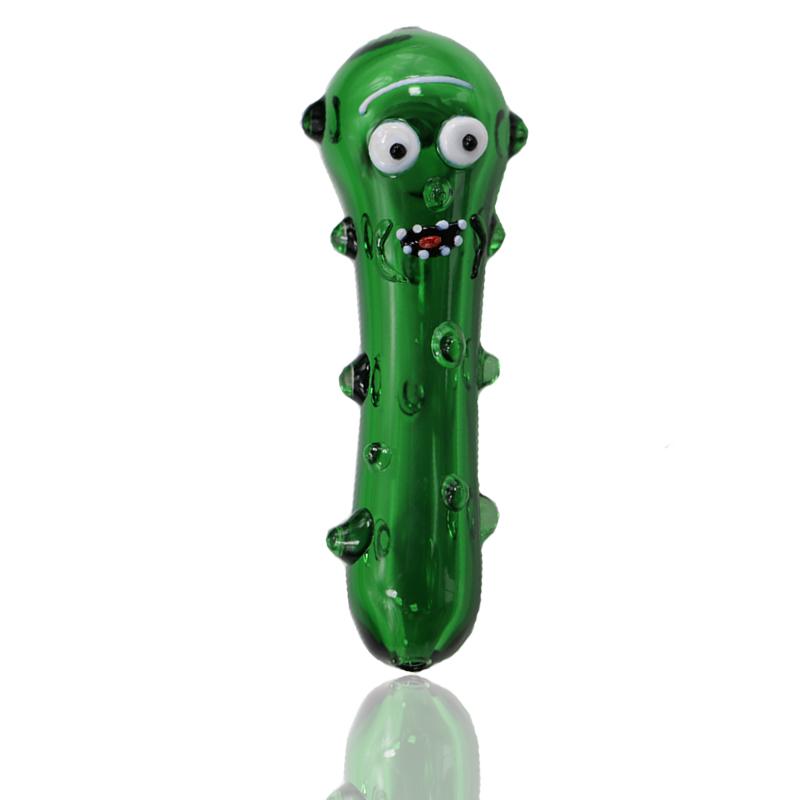 

Funny Pickle Smoking Glass Pipe 4.3" Cucumber Heady tobacco Hand Pipes pyrex colorful spoon Smoking Accessories for Cute