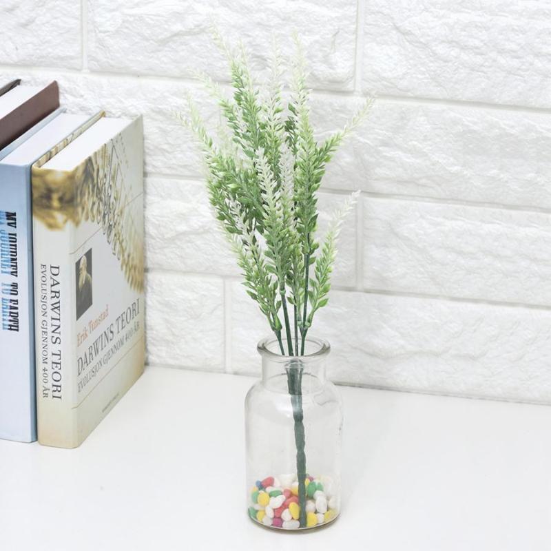 

artificial flowers 25 Heads Wedding Artificial Flowers Lavender Fake Bridal Bouquet Party Home Decor flower, As pic