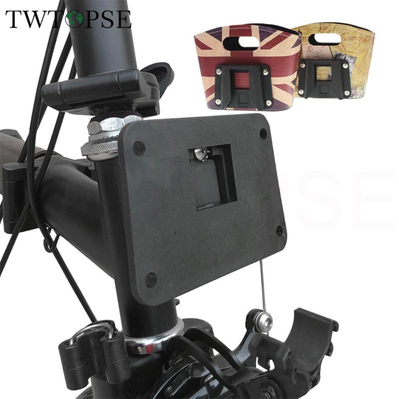 

TWTOPSE Bike Bicycle Carrier Block Adapter For Brompton Folding Bike Bag Rack Holder ABS Front Carrier Block mounting With Bolts