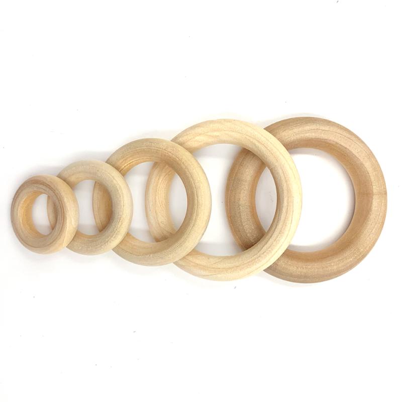 

Unfinished Wood Rings Natural Maple Wooden Teething Nursing Ring Accessories DIY Crafts For Baby Teethers necklace pendant