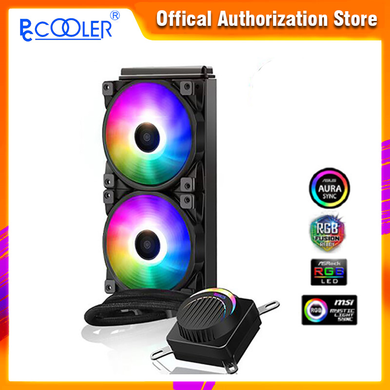 

PCCOOLER PC Case Water Cooler CPU Fan water cooler rgb cpu LEDs Case Fan Heatsink Cooling Integrated Radiator