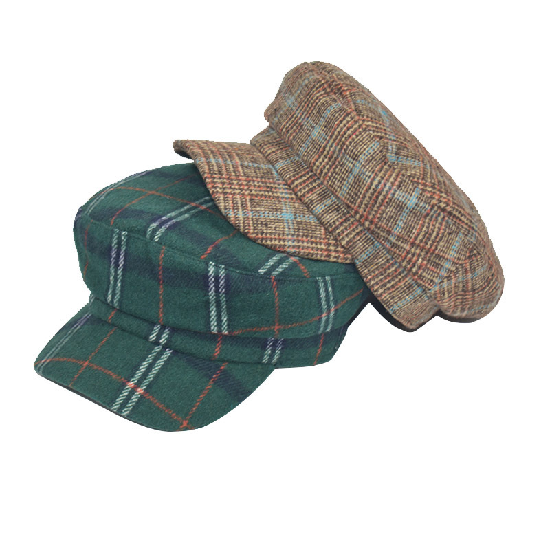 

2020 Autumn Winter Hats for Women Solid Plain Octagonal Newsboy Cap Men Ladies Casual Wool Hat Winter Beret Women Painter Cap, Green