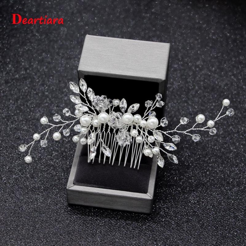 

Spot] Elegant Wedding Hair Combs for Bride Crystal Rhinestones Pearls Women Hairpins Bridal Headpiece Hair Jewelry Accessories