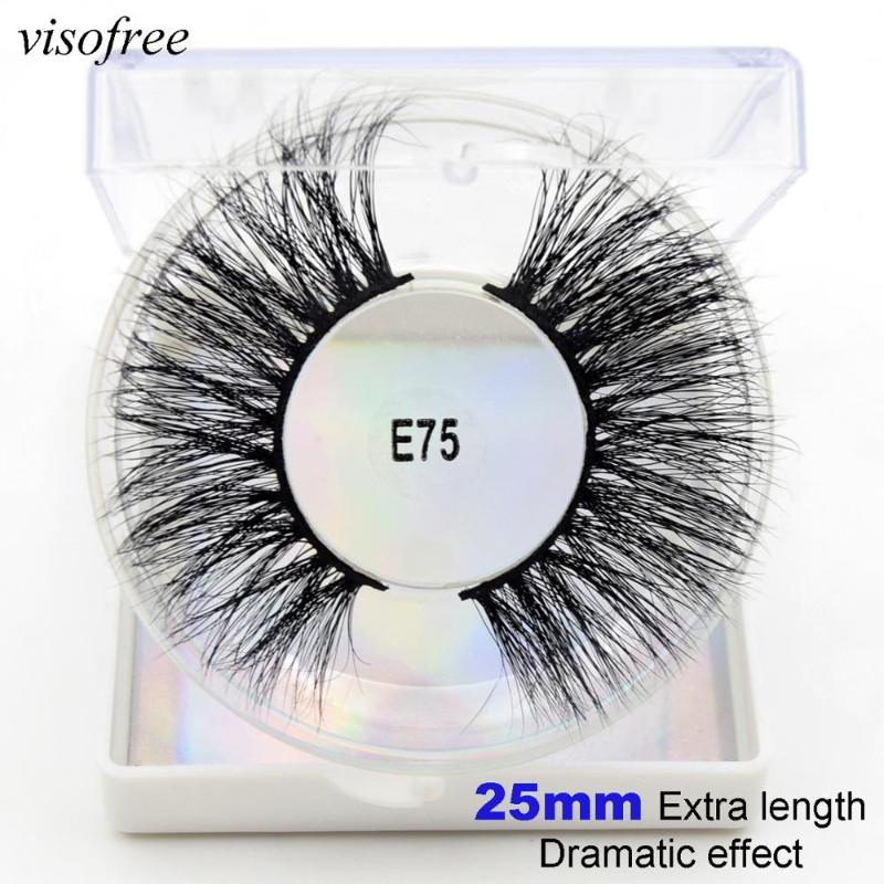 

Visofree 25mm lashes 5D Mink Eyelashes 100% Cruelty Free Dramatic eyelashes Fake lashes Makeup Extension Eyelash Multi-layer E75