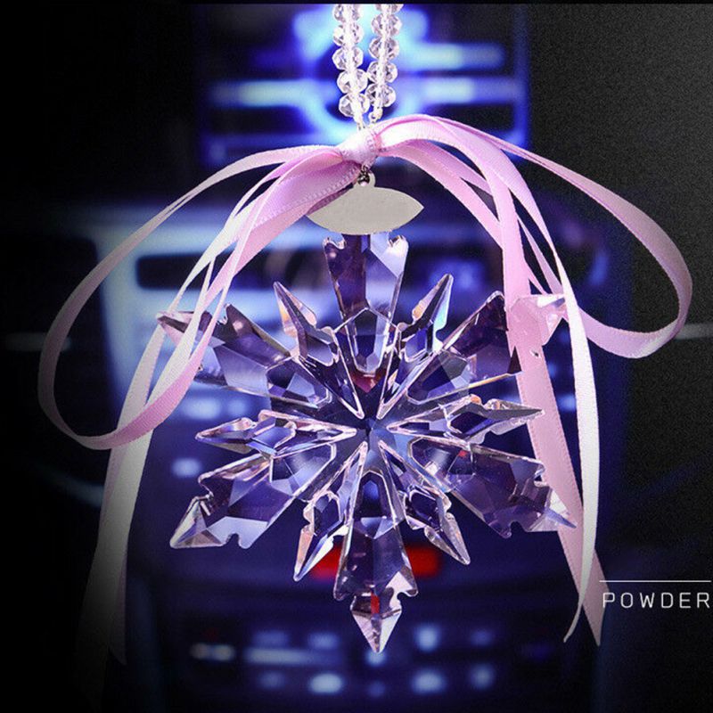 

Car Pendant Crystal Snowflakes Decoration Suspension Ornaments Sun Catcher Snowflake Hanging Trim Christmas Gifts Romantic Style