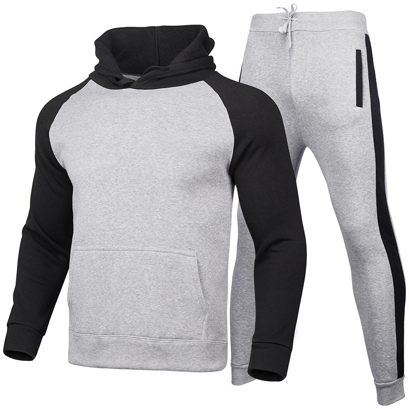 

Men's Sets Fashion Tracksuits Autumn And Winter New Men Hoodies + Sweatpants Two Piece Suit Hooded Casual Set Male Clothes, 12