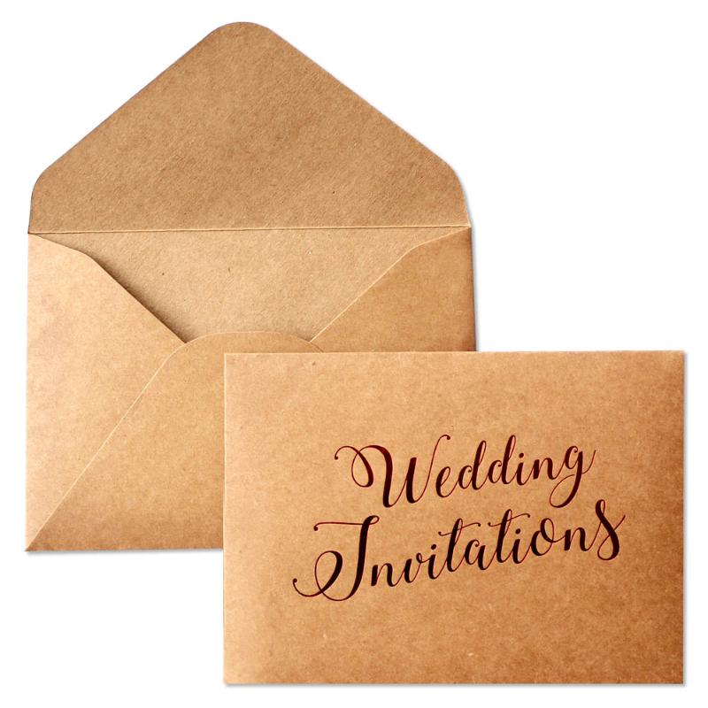 

Rustic Wedding Invitation Envelopes Vintage Invitation Envelopes Kraft Paper Envelope - Set of 100 pcs