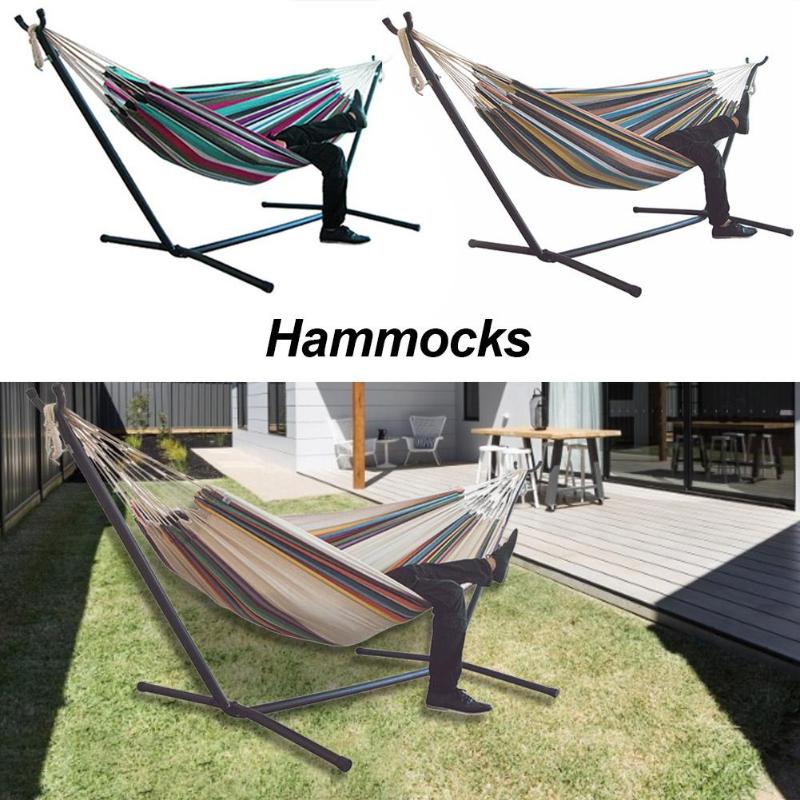 

250kg Loading Hammock Portable Hammock Canvas Safe Toughness Multifunctional Safe For Outdoor Travel Beach Campping