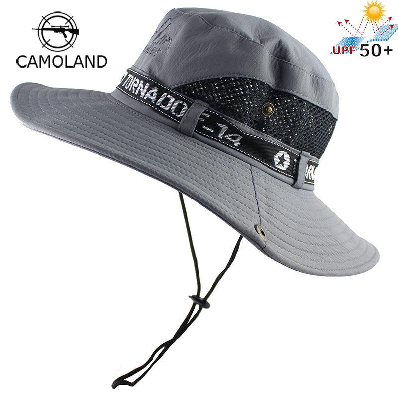 

UPF50+ Sun Hat Men Mesh Bucket Hat Women Summer Fishing Hiking Cap Wide Brim UV Protection Flap Breathable Beach Cap Outdoor, Khaki