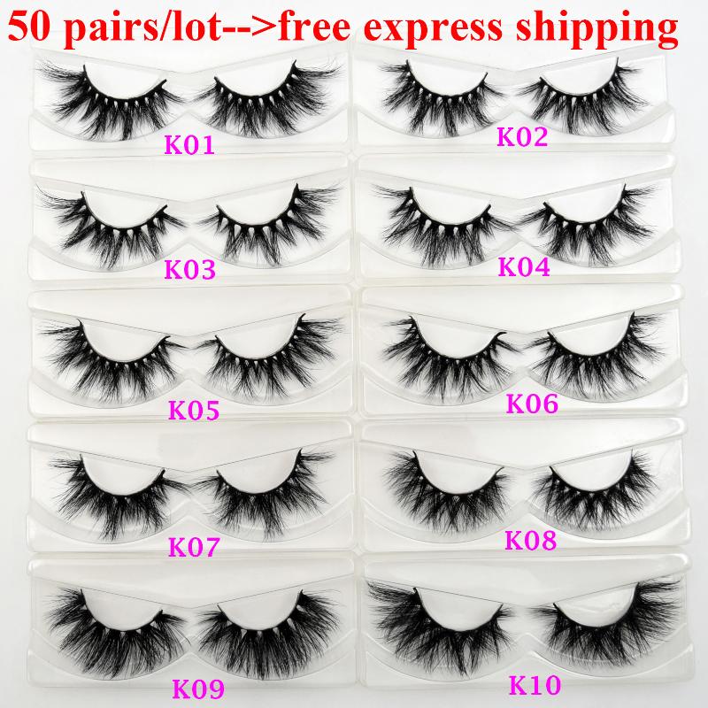 

50pairs/lot Wholesale Visforee Mink Eyelashes Crisscross Thick False Eyelashes Makeup Cruelty Free Dramatic 3D Mink Lashes