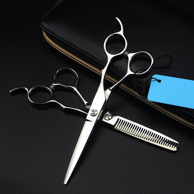 

professional japan 6cr13 steel 6 inch hair scissors cutting barber makas makeup haircut thinning shears hairdressing scissors