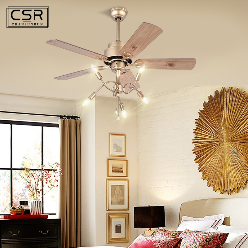 

Modern Traditional Ceiling Fan with Light Dining Room Solid Wood LED Ceiling Fan Lamp Creative Fans Light Classic