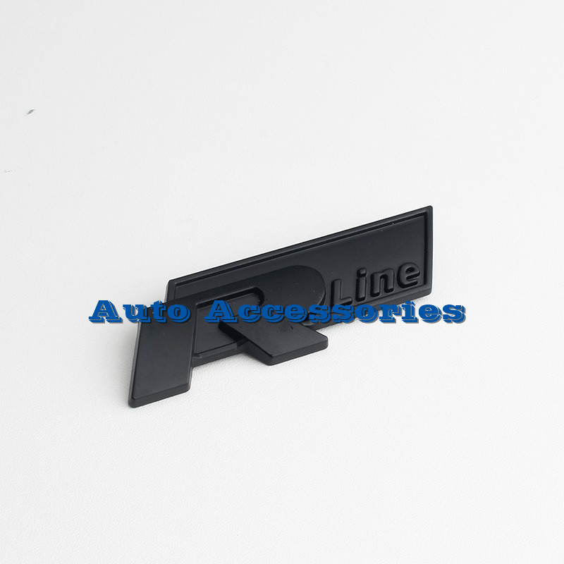 

Car Styling Accessories Black B109 Car Chromed Emblem Badge Decal Sticker R LINE Logo For Volkswagen VW B5 B6 MK4 MK5 MK6 Golf