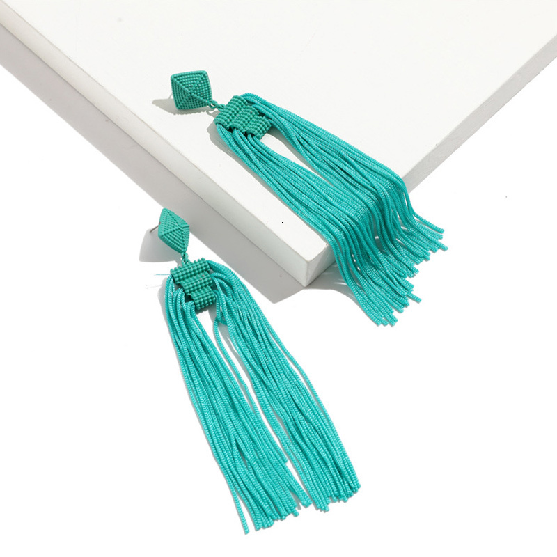 

JOUVAL Handmade Beads Long Tassel Earrings For Women Trendy Dangles Drop Brincos Statement Fringe Earrings Boho Jewelry