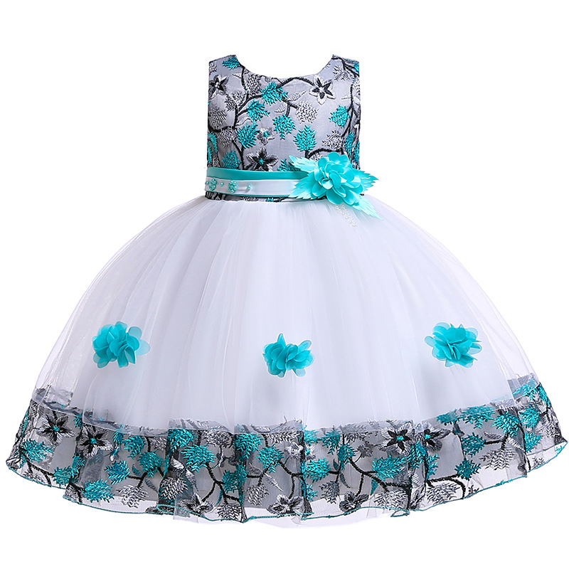 

In Stock Birthday Banquet First Vestido De Comunion High Quality Prom Dress Applique Lace For Childern Bridesmaid Dresses, Shrimp