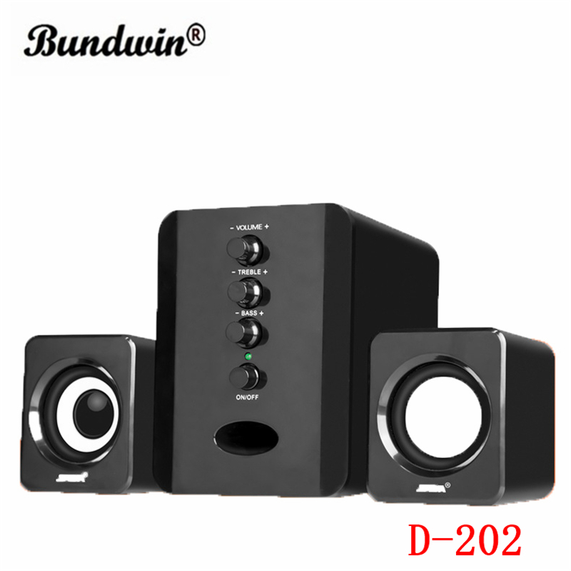 

Bundwin D-202 3D Stereo Mini Combination Subwoofer Portable Speakers Computer USB Wired PC Speaker for Phone TV