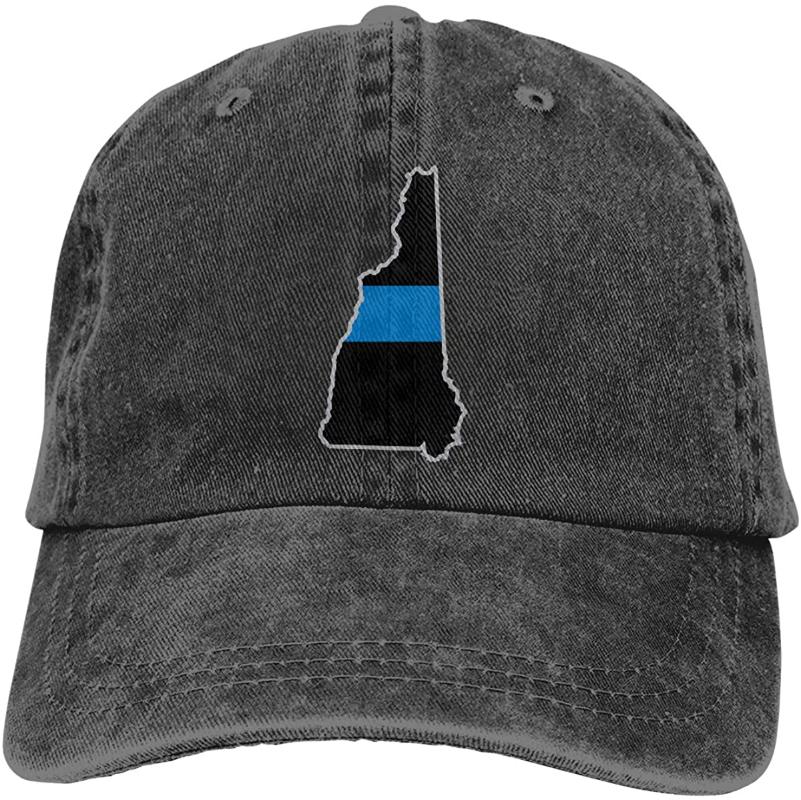 

Thin Blue Line New Hampshire Unisex Soft Casquette Cap Vintage Adjustable Baseball Caps, Black