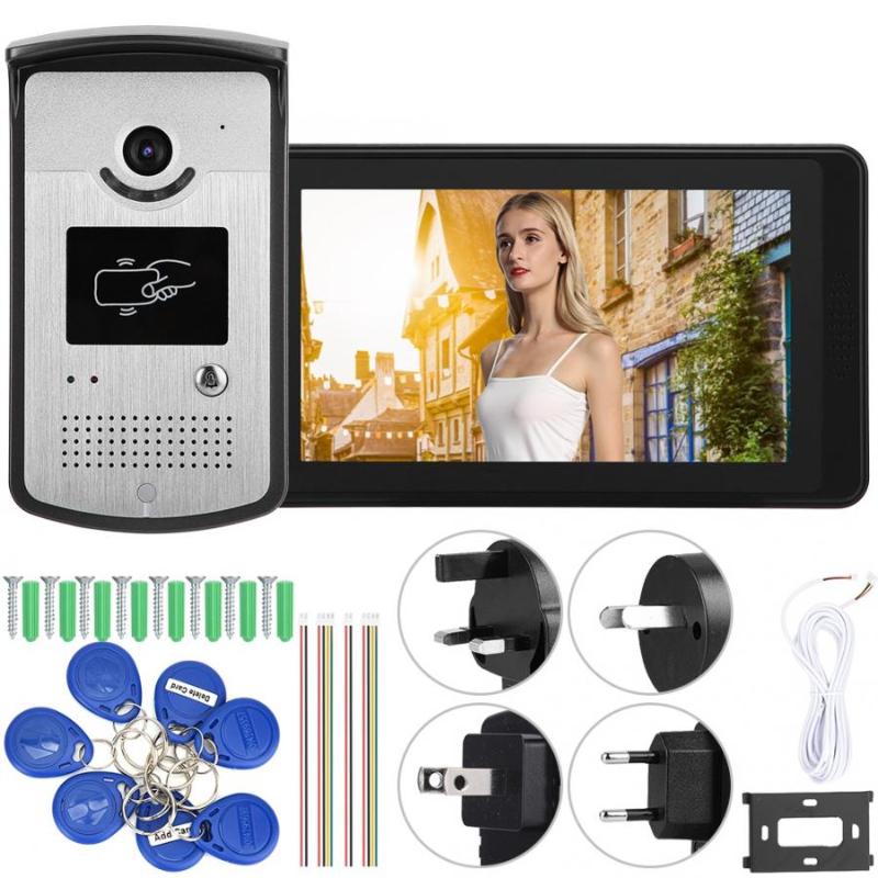 

7in Wired Wifi HD Video Door Bell Phone Remote Control Doorbell Intercom System