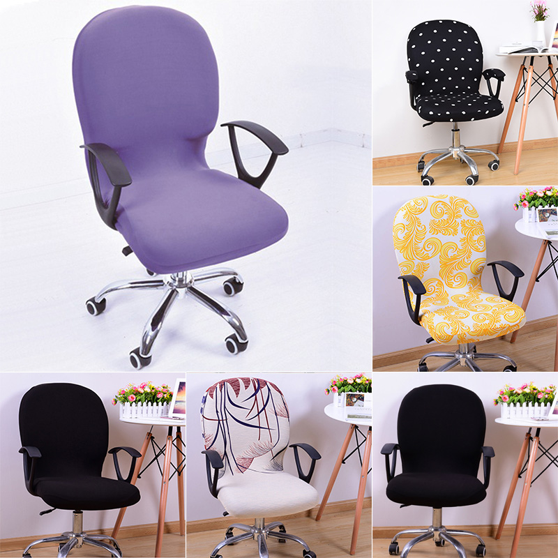 

Swivel Chair Cover Stretchable Removable Computer Office Washable Rotating Lift Cover Spandex Elastic Arm Seat Cushion