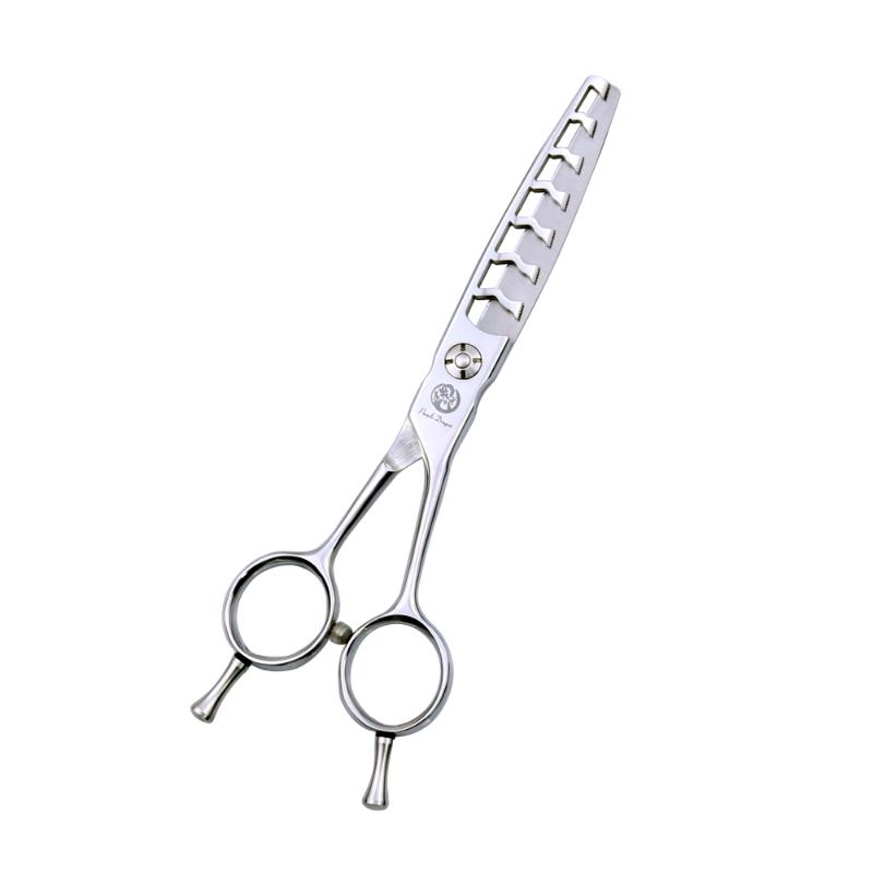 

Purple Dragon 6 inch Wavy 7 Teeth Thinning Shears Dog Grooming Double Tail Silver Pet Dog Hair Clipper Scissors for Thin Out
