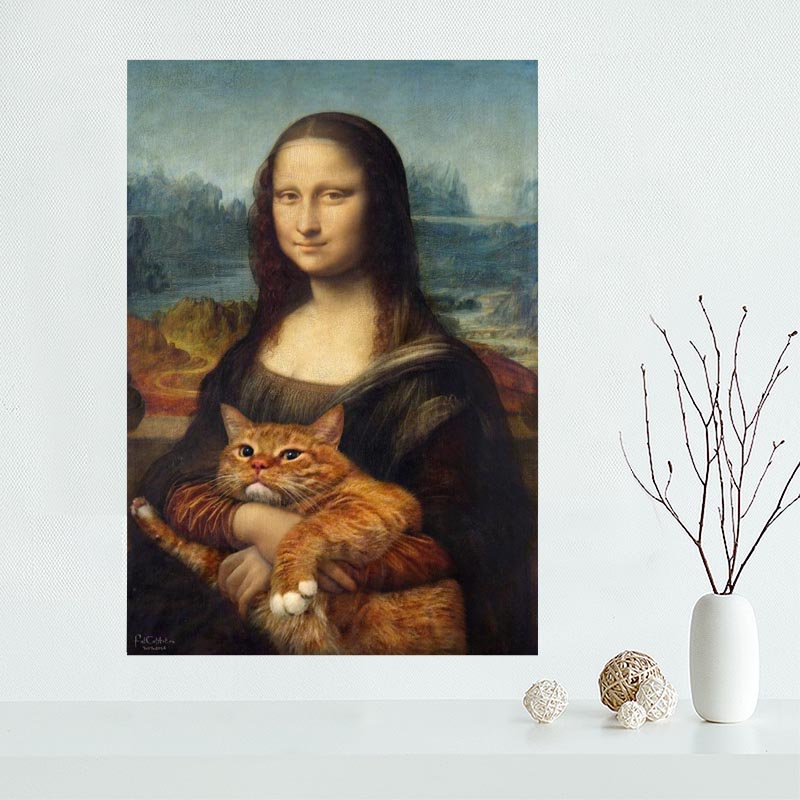

Hot Sale Custom Mona Lisa Canvas Poster Home Decor Poster Print creative mural art More Size Best Gift