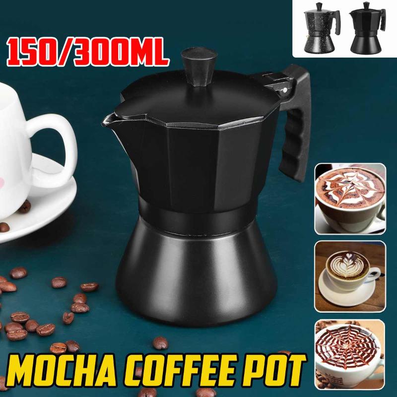 

Moka Coffee Maker Espresso Maker Aluminum Moka Coffee Pot Machine Latte Mocha 3/6 Cup Percolator Pot Barista Tools Filter