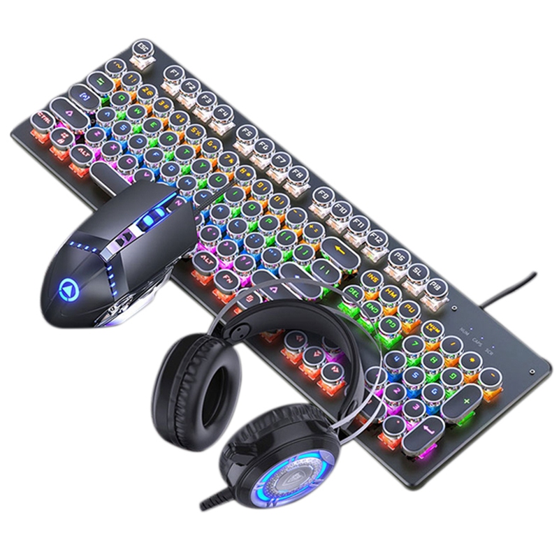 

Game USB Mechanical Keyboard Competition Mouse Headset Three Sets of a Station to Buy