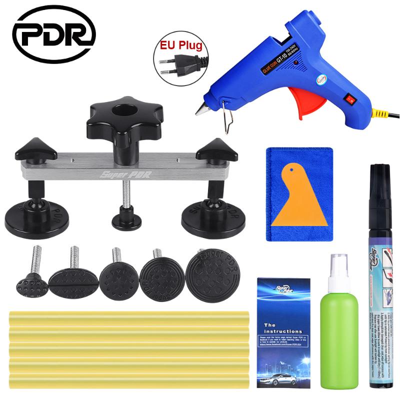 

PDR Tools Kit Ferramentas Dent Removal Paintless Dent Repair Tools Puller Kit Pulling Bridge Adhesive Hand Tool Set