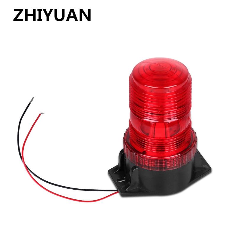 

Red Fire LED Alarm Flashing Beacon DC 12-24V Rotary Flashing Dome Light Tractor Emergency Warning Traffic Lights Construction
