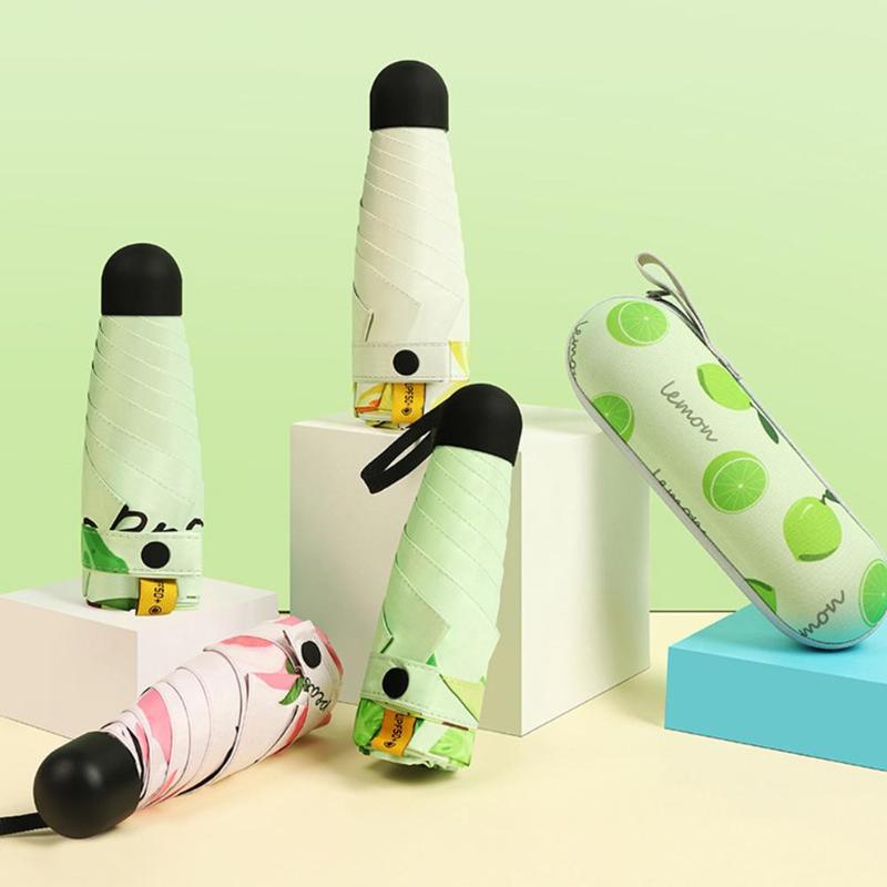 

Portable Fruit Pattern Style Women Mini Foldable Outdoor Sun UV Protection Windproof Umbrella