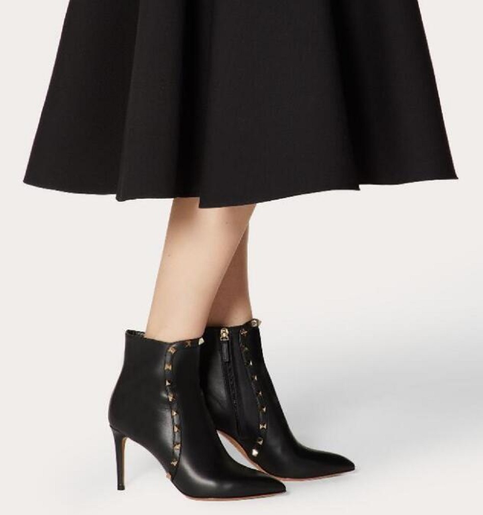 

size 35-40 winter high heel ankle boots Strap shoes black sexy suede leather Rivet series casual for plus women luxury designer boots