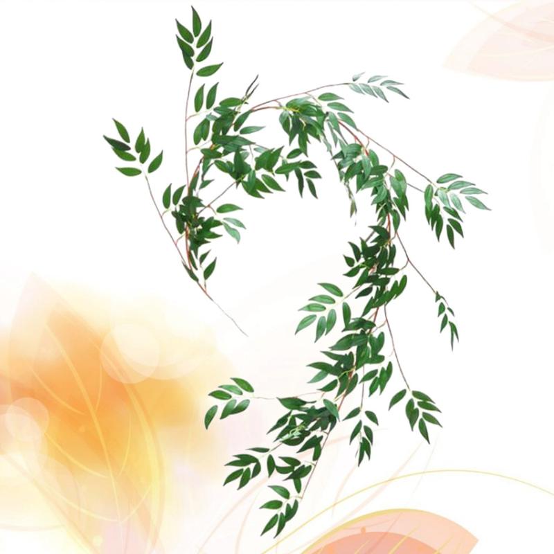 

1pc Simulation Rattan 1.7M Willow Branch Shape Nontoxic Vines Foliage for Garden Stage Wedding, As shown