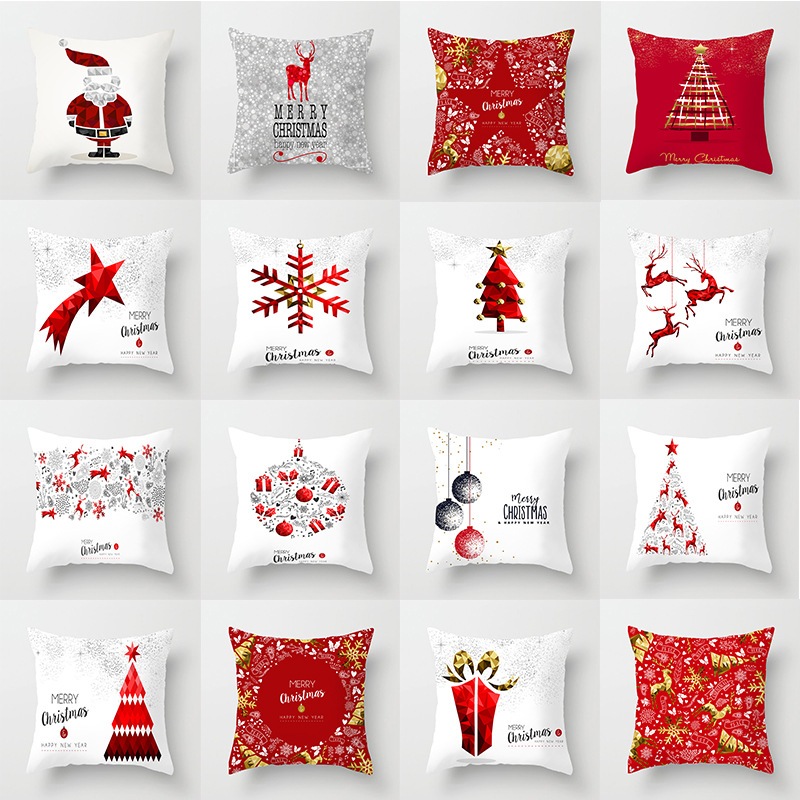 

Pillow Case 1pcs Fashion Christmas Decoration Cartoon Home Living Room Sofa Supplies Cute Santa Claus Pillowcase