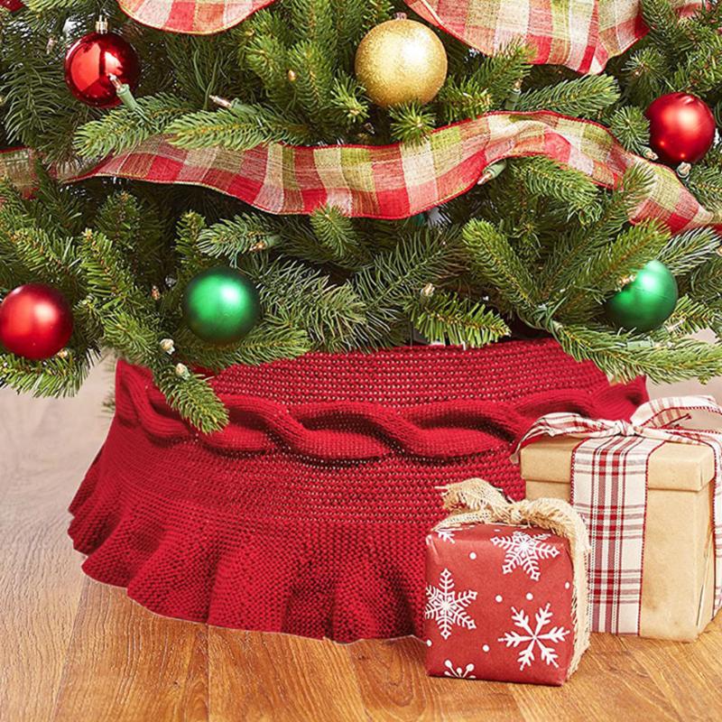 

1 Set/2Pcs Christmas Themed Christmas Tree Skirt Xmas Tree Apron Decor