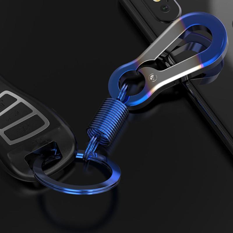 

1Pc Car Keychain Simple Strong Carabiner Shape Keychain Climbing Hook Key Chain Rings Stainless Steel Auto Interior Accessories