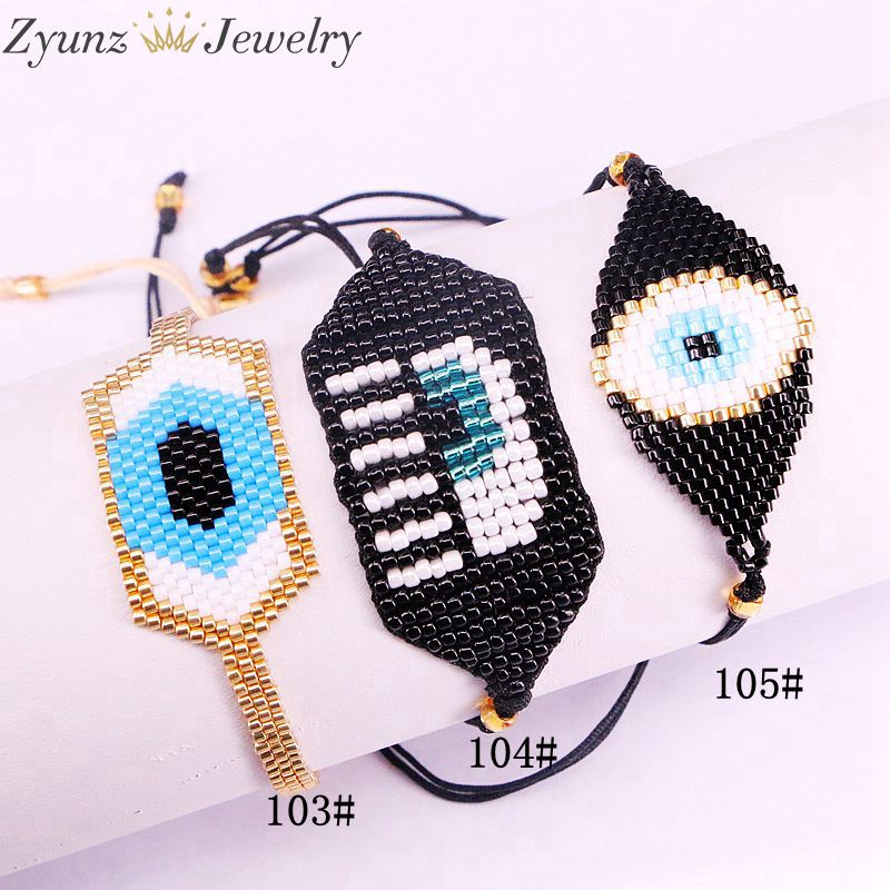 

5PCS, Eye Bracelet MIYUKI Bracelets Turkish Eye Bracelets For Women Bohemia Jewelry