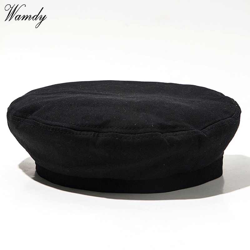 

Woman Baseball Cap Summer Female Hat Woman Solid Womens Hats Fashion Ladies Octagonal Hat Cap Newsboy, Black