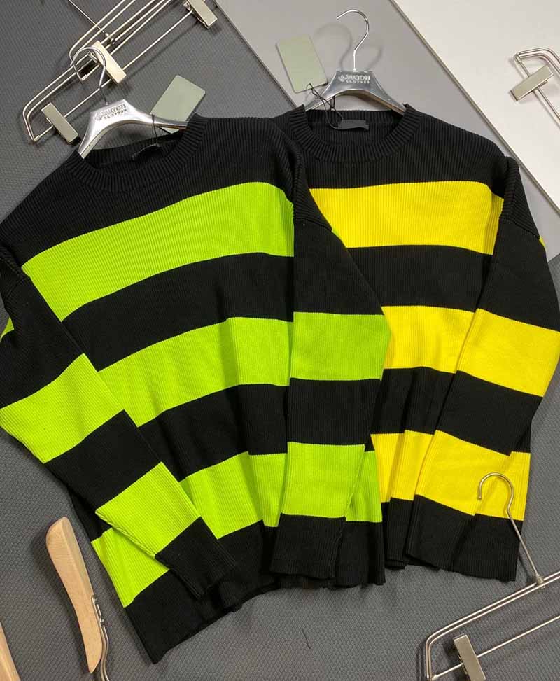 

Mens Sweaters 2020 Autumn & Winter New Womens Fashion Letter Embroidery Sweater Male Casual Contrast Color Sweatshirts Size -XL, Yellow