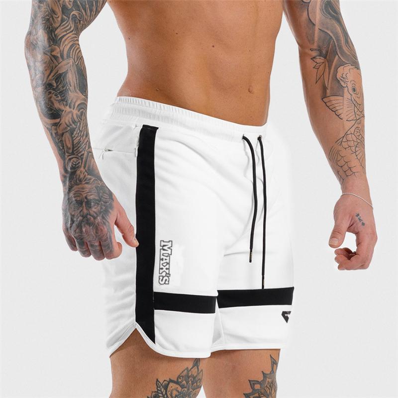 

Men Sports Short Pants summer Beach shorts Training Bodybuilding casual shorts Summer Workout Fitness GYMS Short Pants, Black