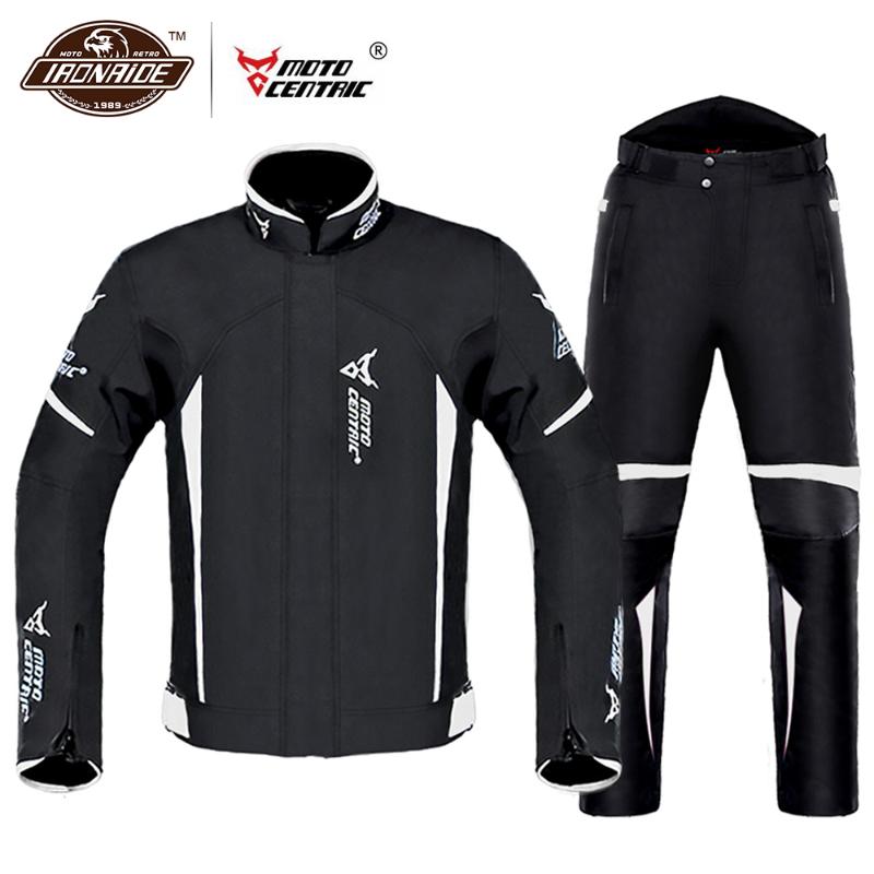 

MOTOCENTRIC Waterproof Motorcycle Jacket Moto Jacket +Pants Riding Racing Motorbike Clothing Moto Suit for 4 Season