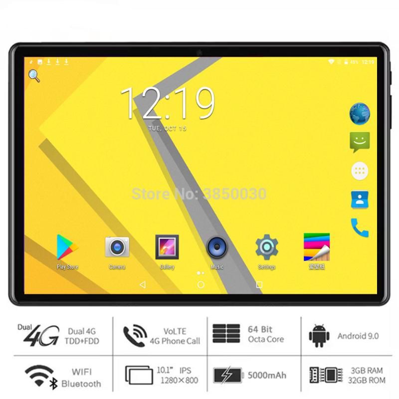 

2020 Supermpered 2.5D Screen 10 inch tablet PC Android 9.0 OS Octa Core RAM 3GB 32GB ROM +TF card 64GB 5G Wifi GPS Tablet, Black