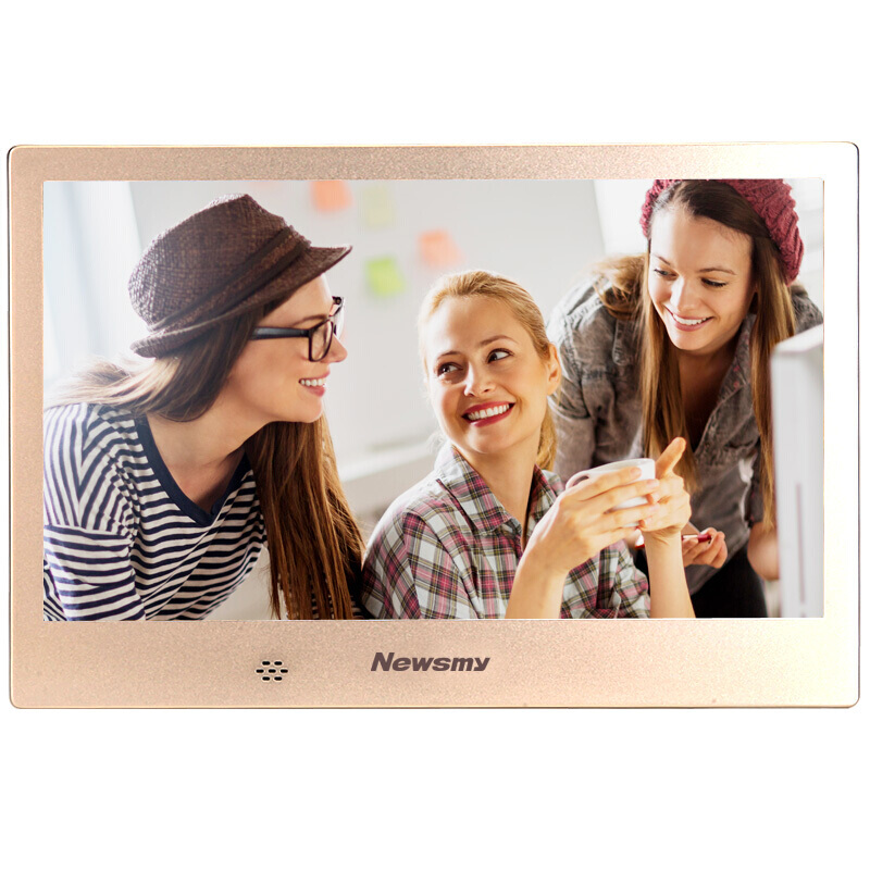 

10.1" Luxury Metal Digital Photo Frame 1024*600 HD Screen 720P MP3 MP4 Music Video Player Calendar Pictures Display
