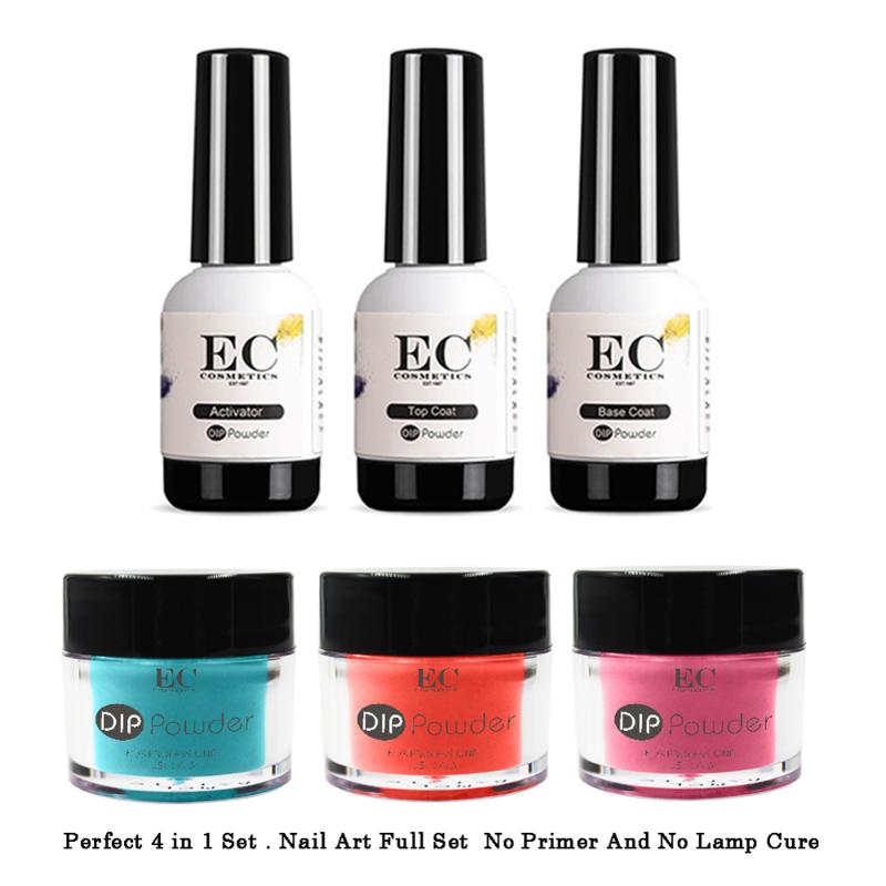 

Dip Powder Nail Set Colors Free Lamp Dipping System Acrylic Clear Natural Manicure Nails Brand Chrome French Extension