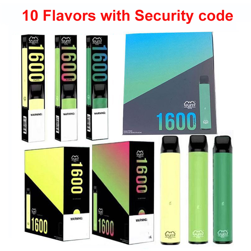

2020 Newest Puff XXL 1600puffs disposable vape pen device strater kits 10 flavors disposable device kits vs Puff flow Puff xtra plus bar