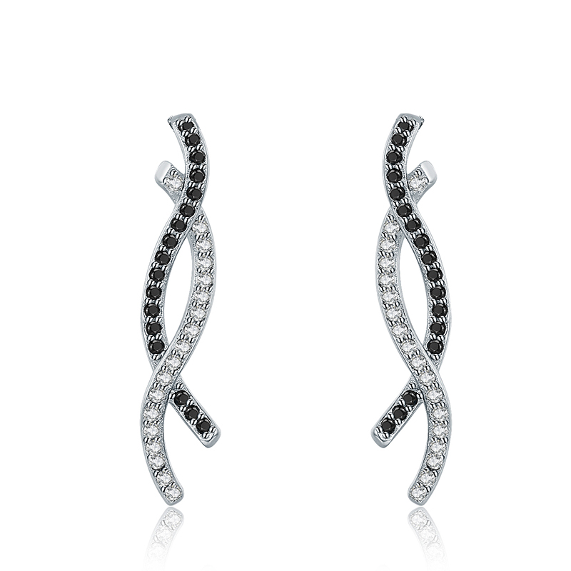 

2020 New [Black Awn] Romantic 925 Sterling Silver Jewelry Natural Party Stud Earrings for Women Bijoux T215