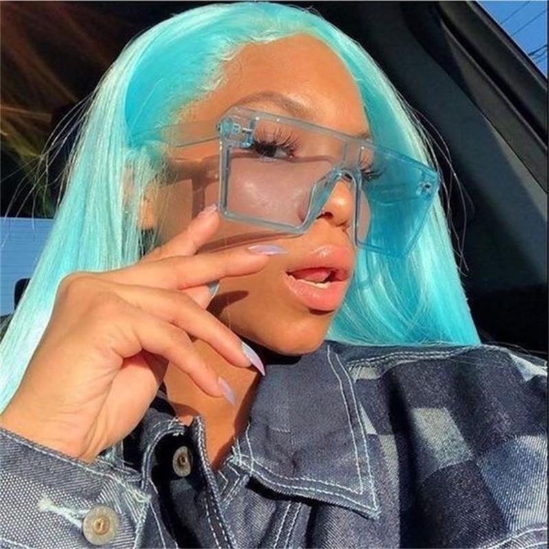 

Oversized Square Sunglasses Women 2020 Fashion Flat Top trend versatile sunglasses Men Female Candy Color Shades