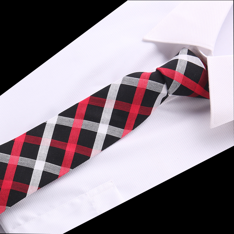 

Luxury 6cm Necktie Skinny Slim Narrow Cotton Ties For Men Wedding Party Striped Party Gravatas Tie Men's Classic Neck tie