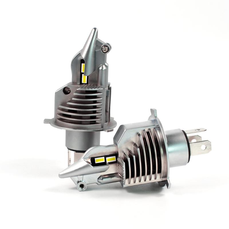 

12V 35W H4 6500K LED Headlight Fighter Shape Size Original Bulb High/Low Beam Kit